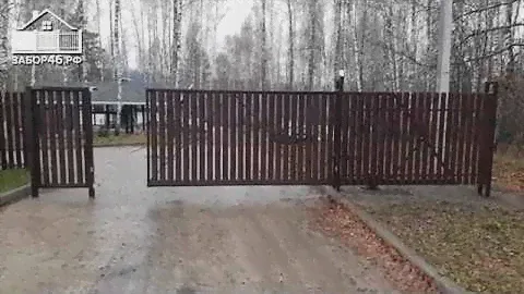откатные ворота с приводом NICE Robus 600