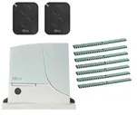 Автоматика для откатных ворот NICE ROX1000KIT - 7Р (Привод + 2 брелка + 7 реек)
