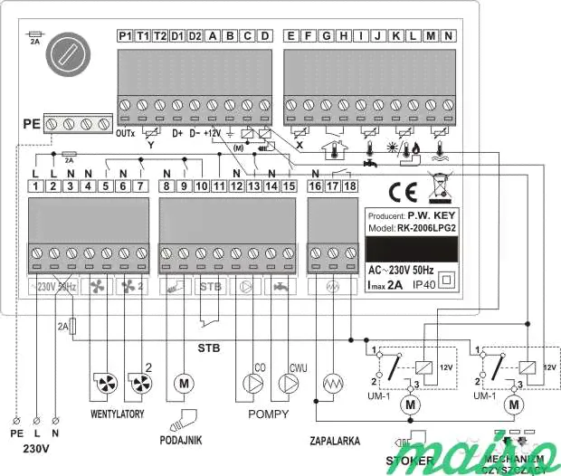 Автоматика RK-2006LPG2 для пеллетной горелки в Москве-1